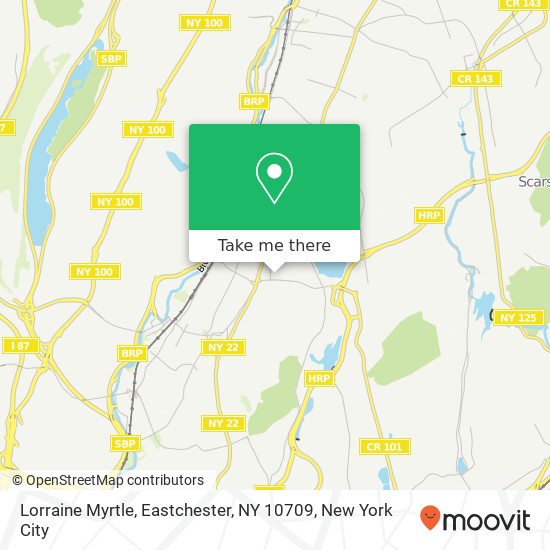 Mapa de Lorraine Myrtle, Eastchester, NY 10709