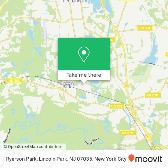Mapa de Ryerson Park, Lincoln Park, NJ 07035