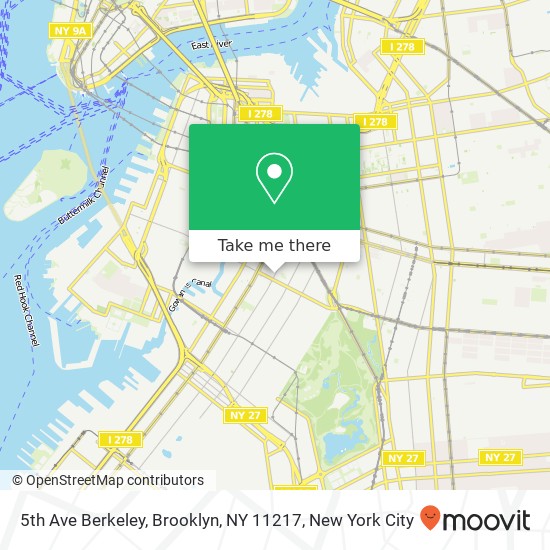5th Ave Berkeley, Brooklyn, NY 11217 map