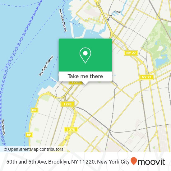 Mapa de 50th and 5th Ave, Brooklyn, NY 11220