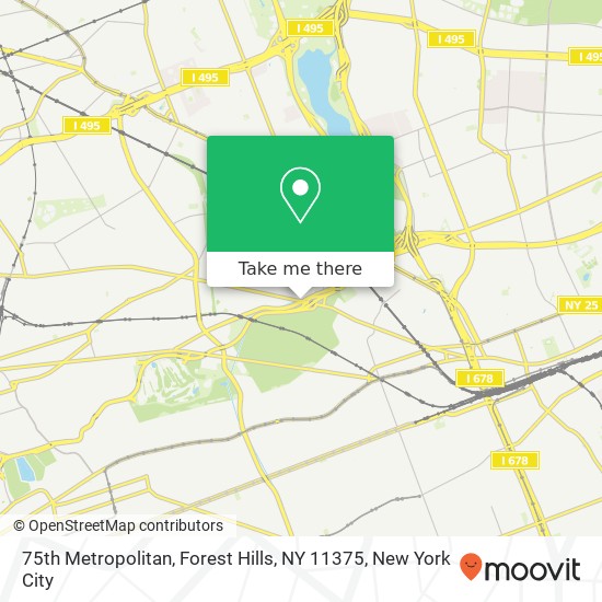 Mapa de 75th Metropolitan, Forest Hills, NY 11375