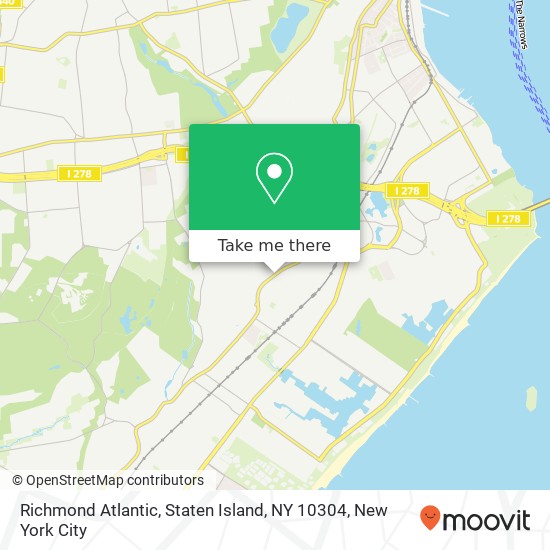 Mapa de Richmond Atlantic, Staten Island, NY 10304