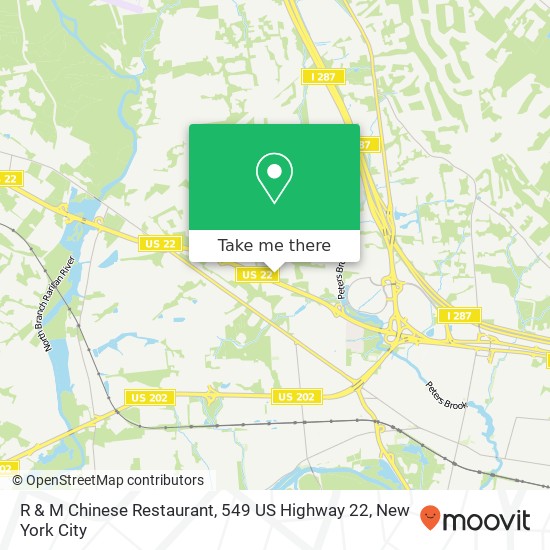 Mapa de R & M Chinese Restaurant, 549 US Highway 22