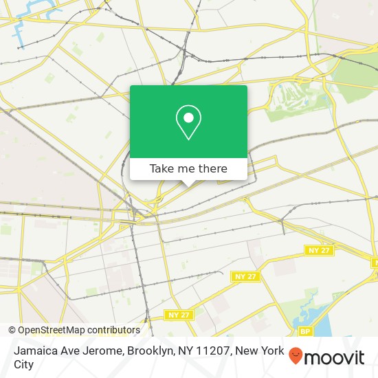 Mapa de Jamaica Ave Jerome, Brooklyn, NY 11207