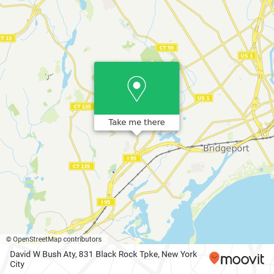 Mapa de David W Bush Aty, 831 Black Rock Tpke