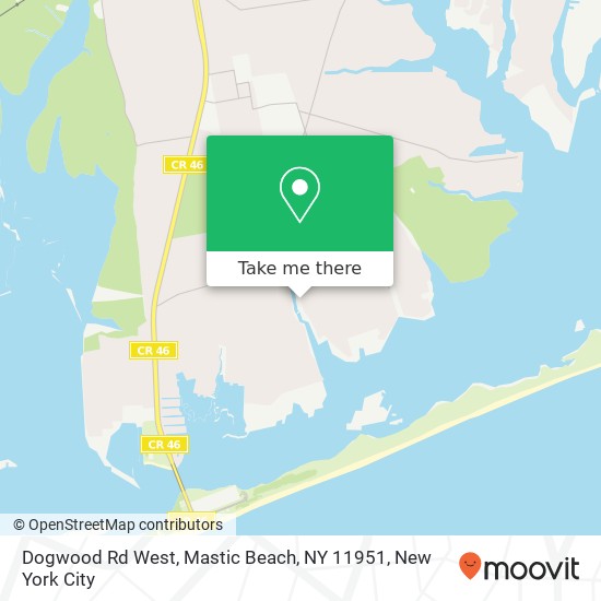 Dogwood Rd West, Mastic Beach, NY 11951 map