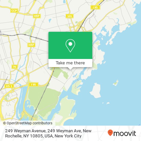 249 Weyman Avenue, 249 Weyman Ave, New Rochelle, NY 10805, USA map