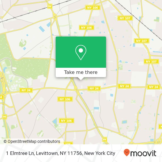 Mapa de 1 Elmtree Ln, Levittown, NY 11756
