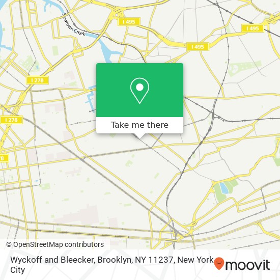 Mapa de Wyckoff and Bleecker, Brooklyn, NY 11237