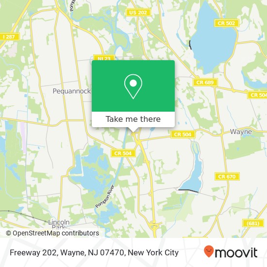 Freeway 202, Wayne, NJ 07470 map