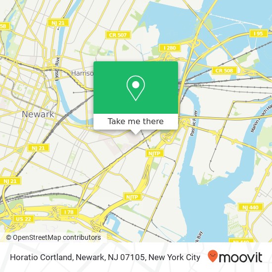 Mapa de Horatio Cortland, Newark, NJ 07105