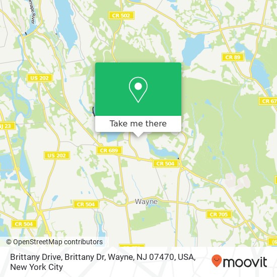 Brittany Drive, Brittany Dr, Wayne, NJ 07470, USA map