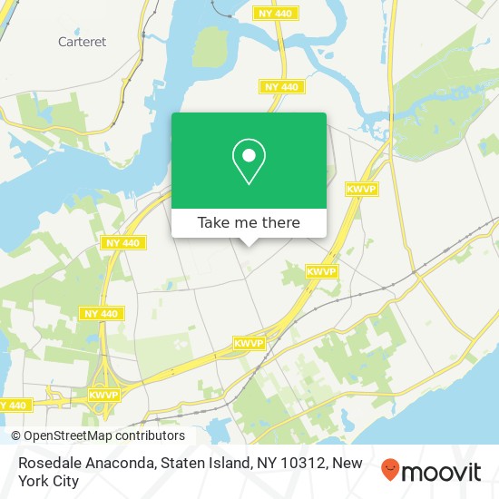 Mapa de Rosedale Anaconda, Staten Island, NY 10312