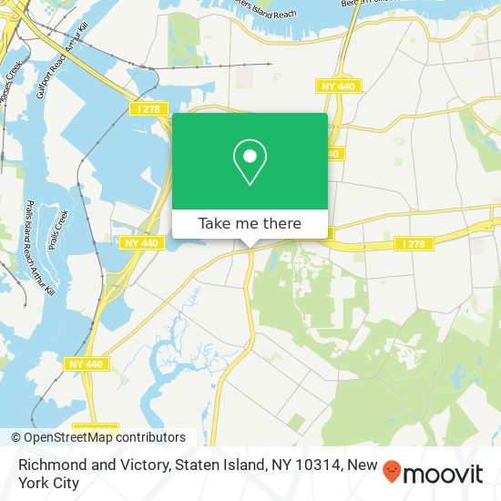 Mapa de Richmond and Victory, Staten Island, NY 10314