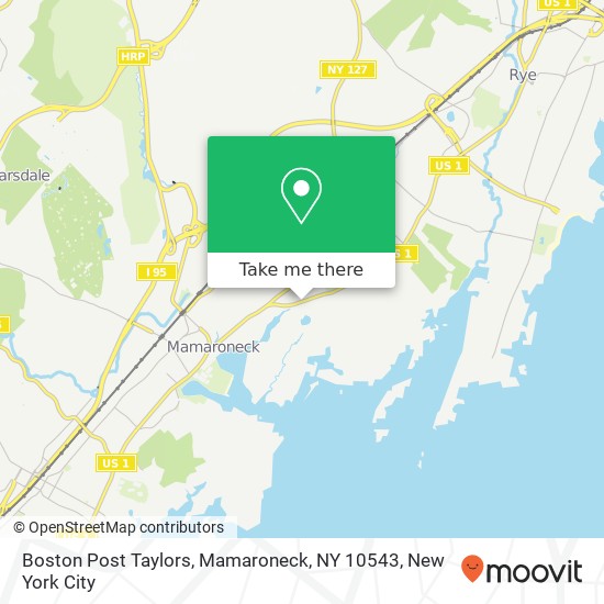 Mapa de Boston Post Taylors, Mamaroneck, NY 10543