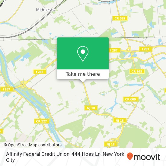 Affinity Federal Credit Union, 444 Hoes Ln map