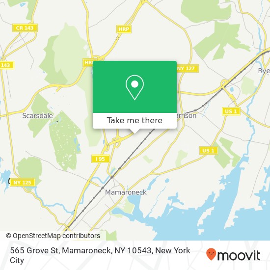 Mapa de 565 Grove St, Mamaroneck, NY 10543
