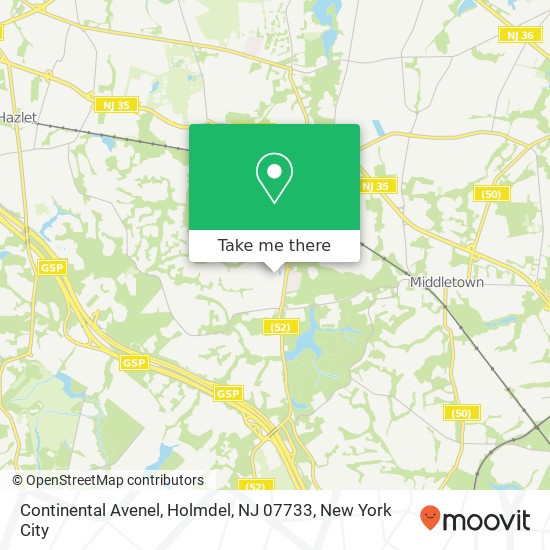 Continental Avenel, Holmdel, NJ 07733 map