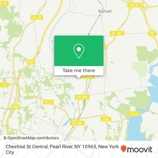 Mapa de Chestnut St Central, Pearl River, NY 10965