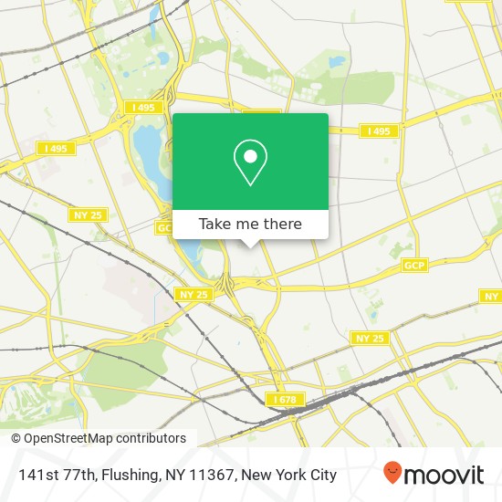 Mapa de 141st 77th, Flushing, NY 11367