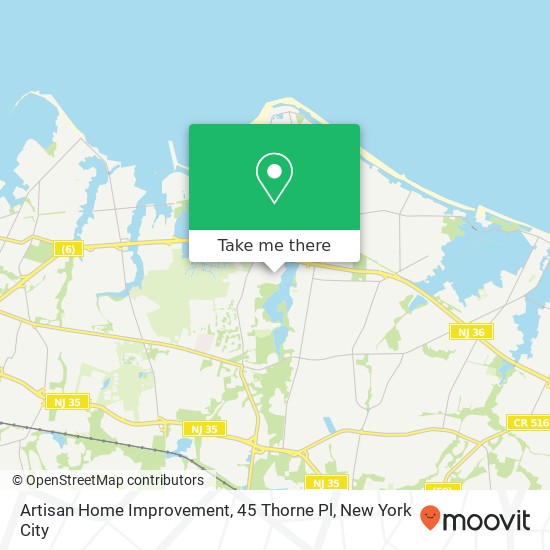 Mapa de Artisan Home Improvement, 45 Thorne Pl