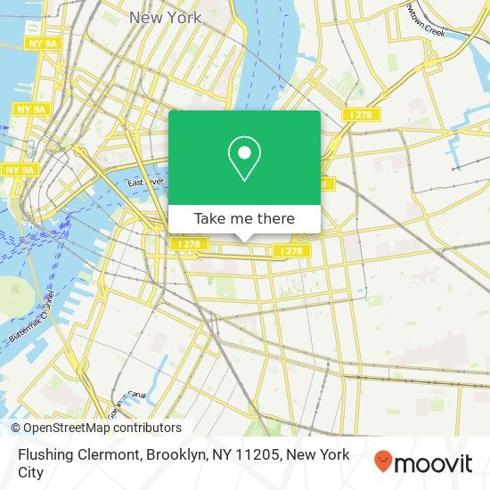 Flushing Clermont, Brooklyn, NY 11205 map