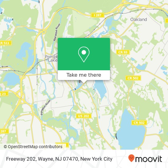 Mapa de Freeway 202, Wayne, NJ 07470