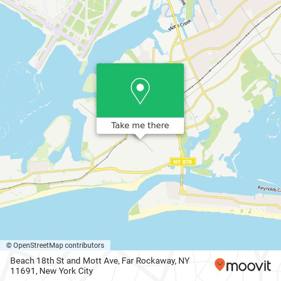 Mapa de Beach 18th St and Mott Ave, Far Rockaway, NY 11691