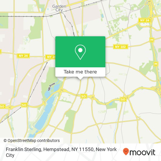 Mapa de Franklin Sterling, Hempstead, NY 11550