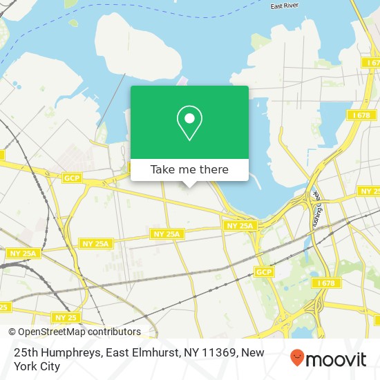25th Humphreys, East Elmhurst, NY 11369 map