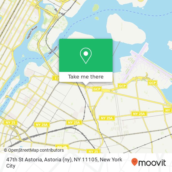 Mapa de 47th St Astoria, Astoria (ny), NY 11105