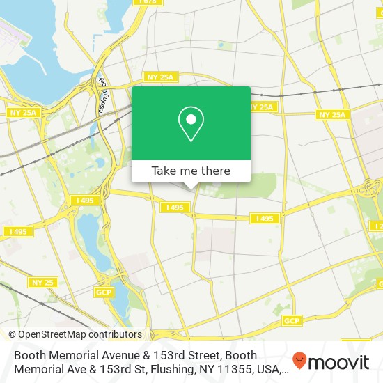 Booth Memorial Avenue & 153rd Street, Booth Memorial Ave & 153rd St, Flushing, NY 11355, USA map