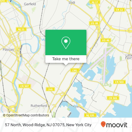 Mapa de 57 North, Wood-Ridge, NJ 07075