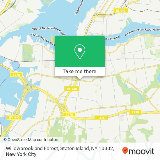Willowbrook and Forest, Staten Island, NY 10302 map