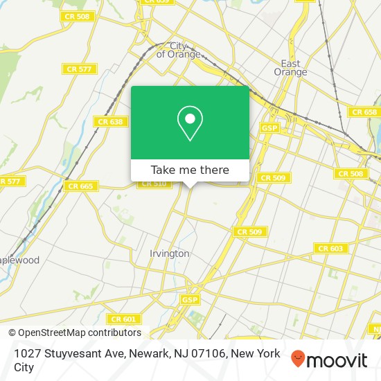 1027 Stuyvesant Ave, Newark, NJ 07106 map