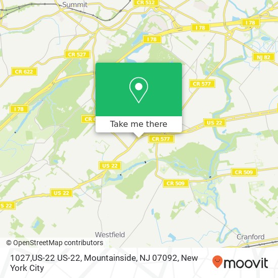 Mapa de 1027,US-22 US-22, Mountainside, NJ 07092