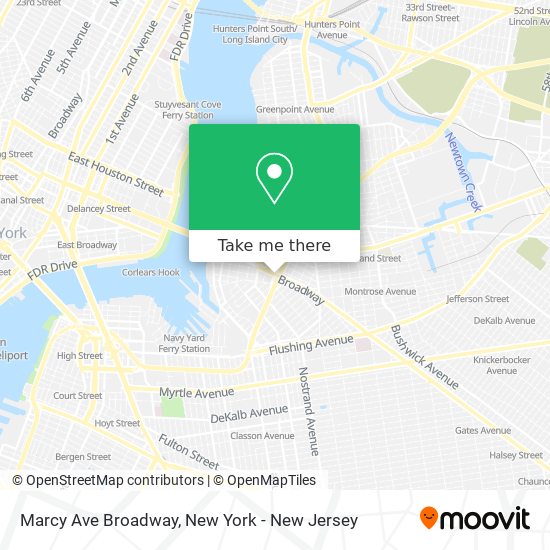 Mapa de Marcy Ave Broadway