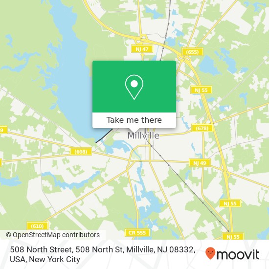 508 North Street, 508 North St, Millville, NJ 08332, USA map