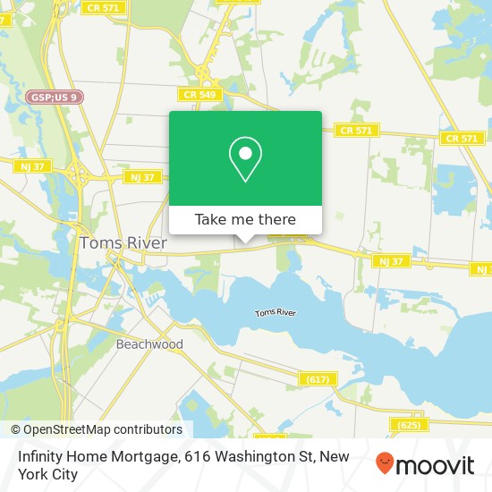 Infinity Home Mortgage, 616 Washington St map