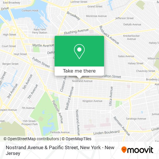 Mapa de Nostrand Avenue & Pacific Street