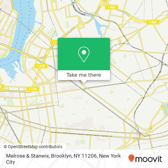 Mapa de Melrose & Stanwix, Brooklyn, NY 11206