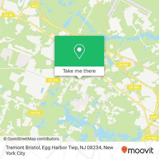 Tremont Bristol, Egg Harbor Twp, NJ 08234 map