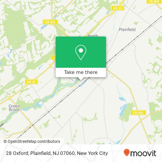 Mapa de 28 Oxford, Plainfield, NJ 07060