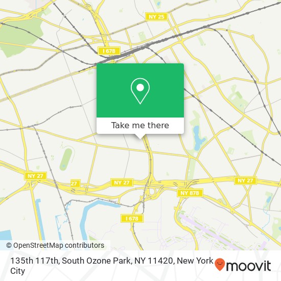 Mapa de 135th 117th, South Ozone Park, NY 11420