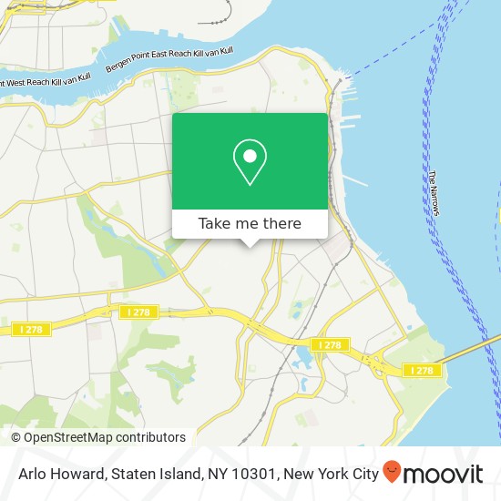 Mapa de Arlo Howard, Staten Island, NY 10301