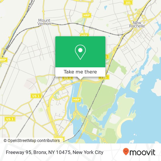 Mapa de Freeway 95, Bronx, NY 10475
