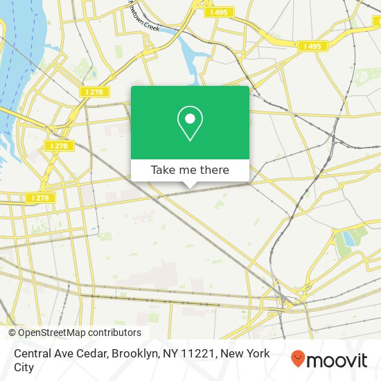 Central Ave Cedar, Brooklyn, NY 11221 map