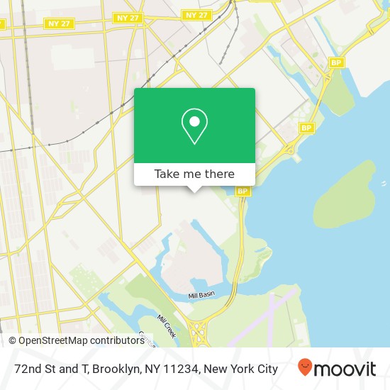 Mapa de 72nd St and T, Brooklyn, NY 11234