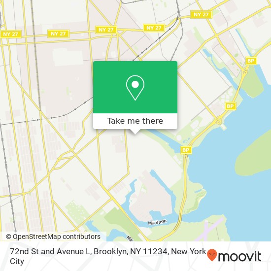 Mapa de 72nd St and Avenue L, Brooklyn, NY 11234