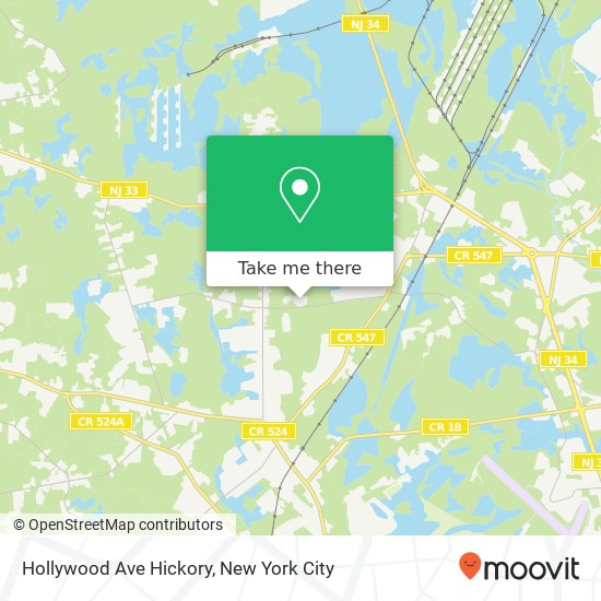 Hollywood Ave Hickory, Farmingdale, NJ 07727 map